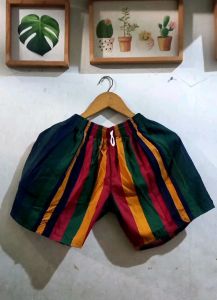 3 pcs celana kolor hawai celana pendek pria wanita cotton rayon import