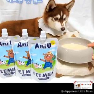 Korean Ani U Aniu Pet Milk Cat Milk Dog Milk 韩国 Aniu奶 Aniu蔓越莓奶 宠物0乳糖牛奶 宠物奶 零乳糖 宠物牛奶 犬猫通用 180ml
