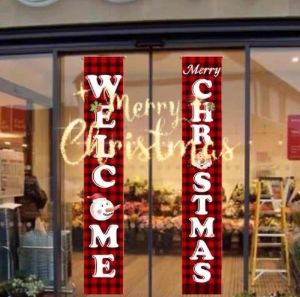 Christmas decoration banner home couplets party hotel restaurant venue decoration props