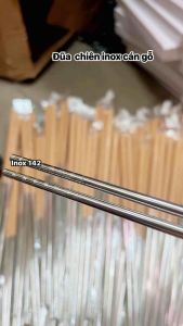 Đũa chiên gỗ  inox 304