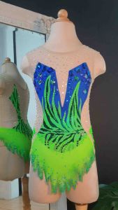 Neon Blue & Green Leotard