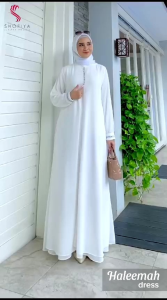 GAMIS JUMBO LD 120 CM FIT XXL PREMIUM MEWAH / DRESS LEBARAN HALEEMAH BY SHOFIYA HQ BAHAN CERUTY FULL FURING HQ