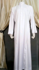 ชุดอาหรับชุดมุสลิมชุดโต๊ปสีขาว ALHARAMAIN