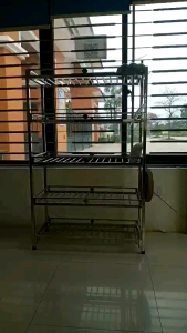 kệ để đồ inox dày lắp ghép kt c 130.d 79.s 40 (5 tầng )