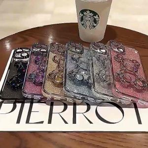 ốp lưng gấu kim tuyến nước có lồng kính bảo vệ camera iphone 7plus 8plus x xr xsmax 11 11pro max 12 12pro max 1314promax 14 14pro 14plus 15 15pro 15plus 15promax