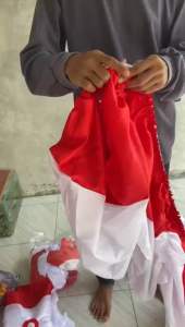 BENDERA BACKGROUND KARET MERAH PUTIH