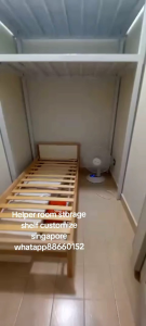 Helper room bed top storage shelf customize singapore