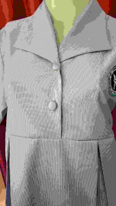 #ชุดคลุมท้องอนามัยชุมชนสีฟ้าริ้ว