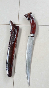 Murah 479 Pisau Dapur Baja Macan Ukir