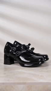 SHUTA (LJ717)) Womens Black Formal High Heels Elegant Rubber Shoes