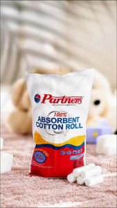 Partners 100% Absorbent Cotton Roll 400g Soft and Durable for Baby Care.