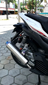 Knalpot Standar Racing Stainless EndCup Biru Nmax Aerox Vario Lexy Beat Genio Scoopy Mio Suara Bass