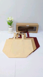Tas Goodiebag Kue Brownies 32x16x20 Tas Spunbond