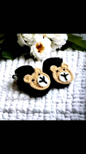 Sandal bayi rajut beruang