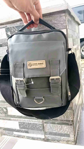 Tas Selempang Pria Wanita SlingBag Waterproof Anti Air Hitam Abu-abu