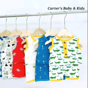 LightShine 0-4Y Carters/Terno Sando For Baby Boy/Terno Sleeveless Shorts/Muscle Tee/Newborn Clothes