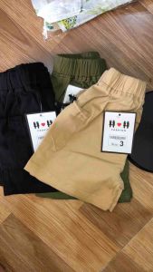 Quần sooc Kaki túi hộp dây rút túi cho bé trai phong cách tinh nghịch