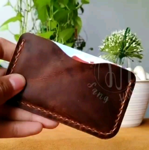 Dompet Kartu Minimalis 1 Slot Kulit Premium | Simple Minimalist Card Holder