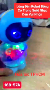 Lồng đèn robot đánh răng động cơ trong suốt nhạc đèn tặng kèm pin (sẵn hàng)