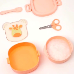 Sakumini Portable Food Grinder Bowl Lunch Box Set Kotak Makan Anak