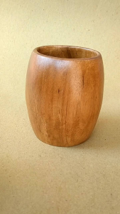 Gelas Kayu Jati Model Cembung Food Grade