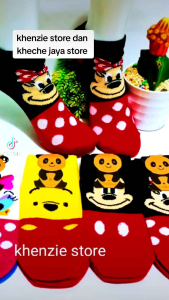 PROMO 3 PASANG KAOS KAKI PENDEK SD DAN TK MOTIF SPIDERMAN BATMAN MINI MOUSE POOH DLL