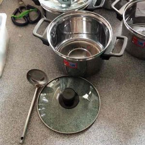 Panci Sayur Tutup Kaca 16 cm Free Centong
