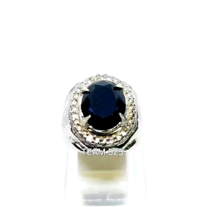 Cincin Batu Permata Black Onix Cutting Dim 12x10 Mewah