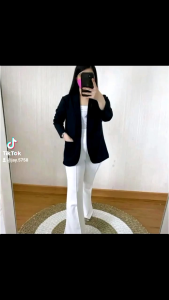 Oneset Setelan Blazer Celana Cutbray Scuba Import