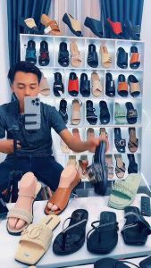 By Boncy Sandal Wanita Korea Terbaru Kekinian 2024 Sendal Cewek Flatform Elegan Empuk