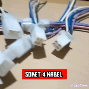 SOKET SAMBUNGAN KABEL 4 PIN MOTOR MOBIL UNIVERSAL