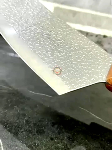 KR8568 7"Wide Cleaver Knife for Meat Cutting Curve High Carbon Steel Hand Forged Chicken Boning Knife Kitchenware{1Pcs}