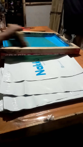 Plastik plong toko ukuran 25x35 plus sablon custom isi 200pcs