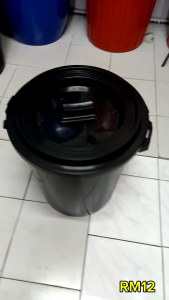 12 Gallon Tong Sampah Hitam/Tong Air/Tong Hitam/ Drum/Dustbin