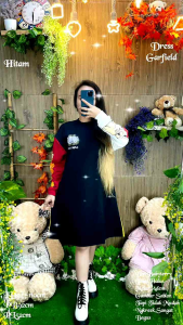 Dress Wanita Garfield 2023 Import Detail Keterangan Ada di Gambar Import Kualitas Import 500gram