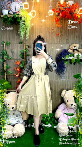 Dress Wanita Clara 2023 Import detail keterangan ada digambar import kualitas import 300gram