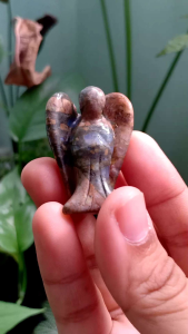 JD083 Llanite คิวเซร่า เซร่า Llanite | Que sera sera 💜 หินแกะสลักนางฟ้า ความสูง 4 cm หินธรรมชาติ หินสะสม 🌸🌸