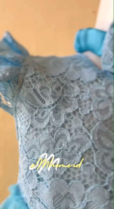 Dress Tille Newborn / Dress Tille Bayi / Dress Anak warna Baby Blue