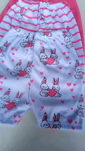 Paket isi 6 Pcs Baju Celana Bayi Permpuan Ser Pink