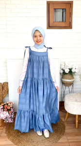Cutetrik Gamis Overall Anak Perempuan Remaja