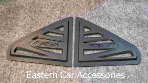 PERODUA Bezza Rear Side 3D Carbon Style Window Triangle Mirror Cover Protector Casing