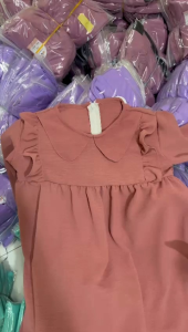 Gamis Anak Syari Bahan Kringkle Free Khimar Segitiga TERLARIS