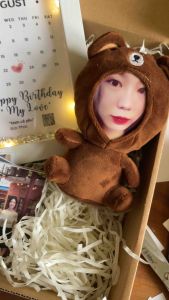 [Tặng kèm hộp trang trí] Combo Khung ảnh + Gấu + 10 ảnh 5x8 cán màng - In ảnh Thảo Mei