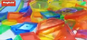 Pattern Block hộp nhựa 140 chi tiết mica (6 màu 6 hình khối). Giáo cụ Montessori thần thánh hỗ trợ bé phát triển tư duy