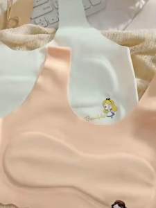 Hi.sweetie🎀[Ready Stock] Teen Ice Silk Seamless U-Shape Back Crop Top Bra 发育期女童U型美背冰丝内衣