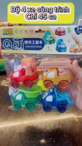 Đồ Chơi 4 Xe Ô Tô Công Trình Chạy Quán Tính