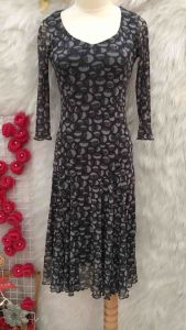 Đầm Cổ Tròn Phom Xoè 2 hand Ý -hiệu ELEONORA- Size S🌹