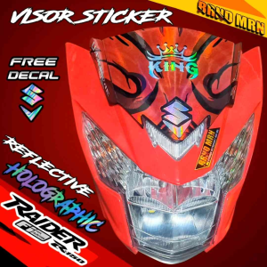 SUZUKI RAIDER 150 FI VISOR HOLOGRAPHIC STICKER DECAL PROTECTOR INSTALLATION NOT EASY