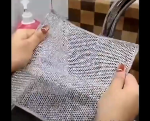 Kain Lap Dapur Kawat Petak Halus Untuk Membersihkan Panci Piring Dapur