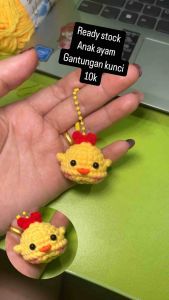Amigurumi Anak Ayam | Gantungan Kunci Rajut Anak Ayam | Boneka Rajut Anak Ayam